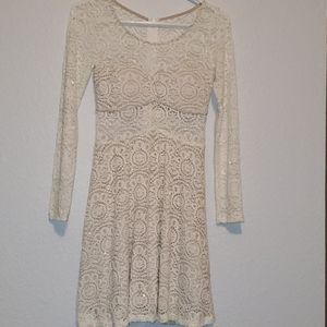 White Sparkley Lace dress